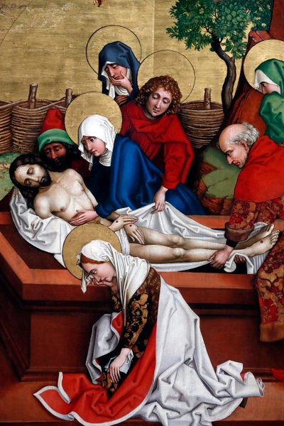 Jesús es colocado en la tumba de Martin Schongauer